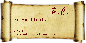 Pulger Cinnia névjegykártya